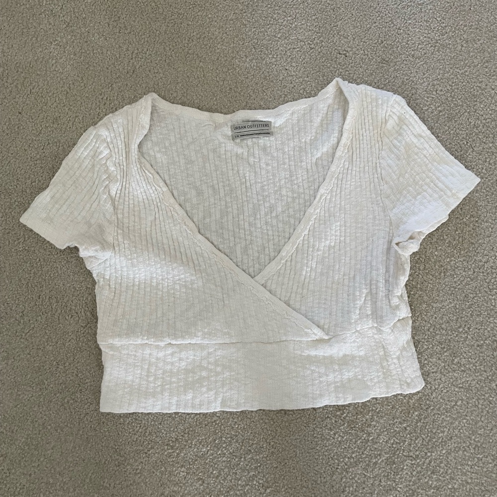 White V UO Crop Top
